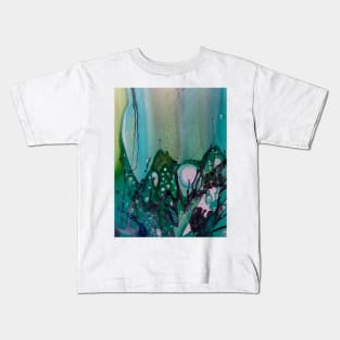 abstract blue and black Kids T-Shirt